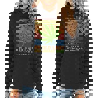 Never Underestimate An Old Lady Who Smokes Weed Marijuana Women Hoodie | Mazezy