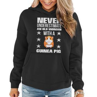 Never Underestimate An Old Woman With A Guinea Pig Women Hoodie - Thegiftio UK