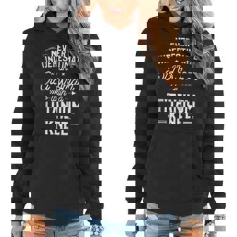Never Underestimate An Old Woman Knee Surgery Idea Women Hoodie | Mazezy