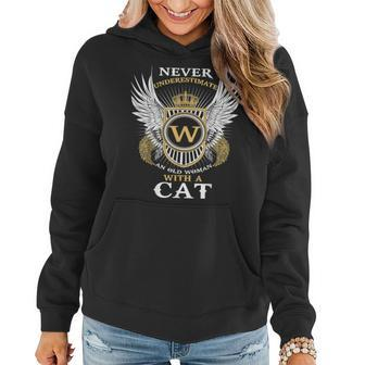Never Underestimate An Old Woman With T Women Hoodie - Seseable