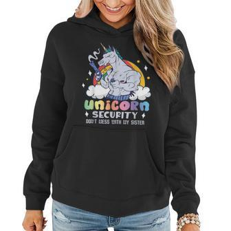 Unicorn Security Don't Mess With My Sister Women Hoodie | Mazezy