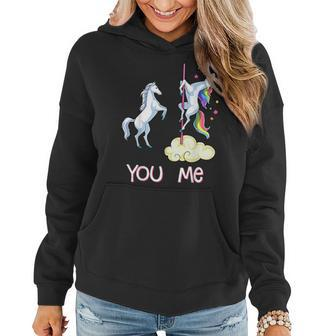 Unicorn You Vs Me Funny Unicorns Rainbow Gifts Women Hoodie | Mazezy