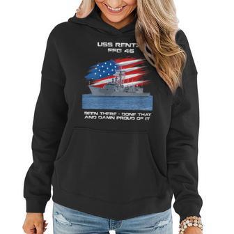 Uss Rentz Ffg-46 Class Frigate American Flag Veteran Women Hoodie - Thegiftio UK