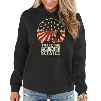 Veteran Vets Thank You For Your Service On Veterans Day Memorial Day T Veterans Women Hoodie - Monsterry UK