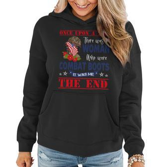 Veteran Vets There Was A Woman Who Wore Combat Boots Lady Veteran 2 Veterans Women Hoodie - Monsterry CA