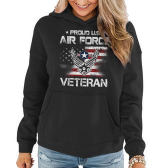 Veteran Vets Vintage Usa Flag Proud To Be Us Air Force Veteran Father Day Veterans Women Hoodie - Monsterry AU