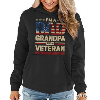 Veteran Vets Vintage Veteran Im A Dad Grandpa Shirt Veteran Fathers Day 242 Veterans Women Hoodie - Monsterry UK