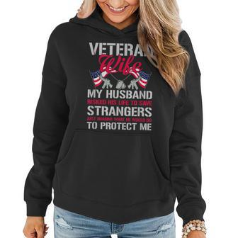 Veteran Wife Usa Veterans Day Us Army Veteran Mother's Day Women Hoodie - Seseable