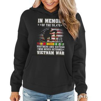 Vietnam War Veterans Us Memorial Day In The Memory Of 58479 37 Women Hoodie - Monsterry UK