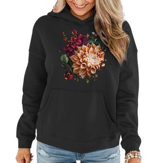 Vintage Dahlia Inspired Flower Plant Lover Funny Gardening Plant Lover Funny Gifts Women Hoodie | Mazezy
