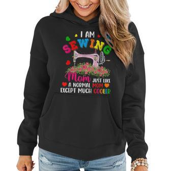 Vintage I Am A Sewing Mom Definition Much Cooler Floral Women Hoodie | Mazezy