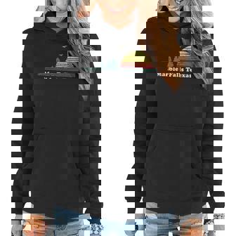 Vintage Marble Falls Texas Sunset Souvenir Print Women Hoodie | Mazezy