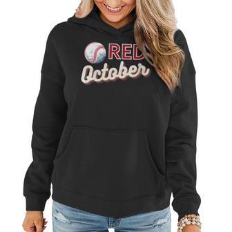 Vintage Red October Philly Philadelphia Baseball Women Hoodie - Monsterry CA