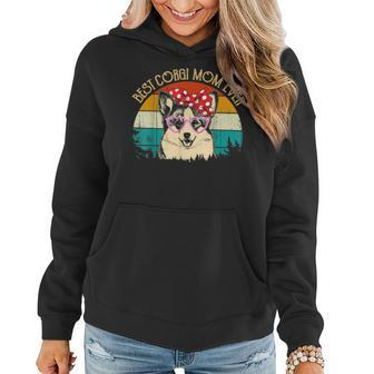 Vintage Retro Style Mothers Day Gift Best Corgi Mom Ever Women Hoodie | Mazezy
