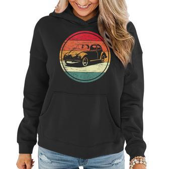 Vintage Sun Retro Sunset Tuning Beetle Car Vintage Car Sun Funny Gifts Women Hoodie | Mazezy