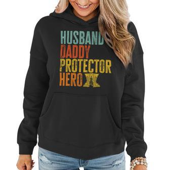 Vintage Us Veteran Husband Daddy Protector Hero 163 Women Hoodie - Monsterry