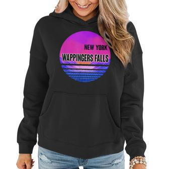 Vintage Wappingers Falls Vaporwave New York Women Hoodie | Mazezy CA