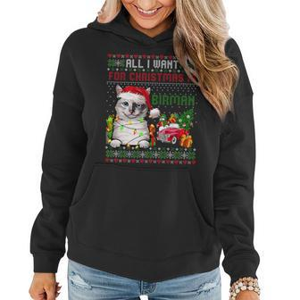 All I Want For Christmas Is Birman Ugly Christmas Sweater Women Hoodie - Monsterry