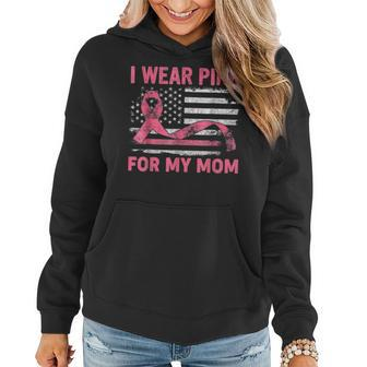 I Wear Pink For My Mama American Breast Cancer Support Squad Women Hoodie | Mazezy UK