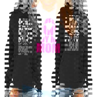 I Wear Pink For My Mom Pink Ribbon Breast Cancer Awareness Women Hoodie - Seseable