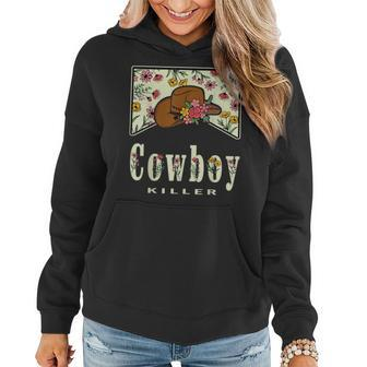 Western Floral Cowboy Killers Cowboy Hat Cowgirl Women Hoodie | Mazezy