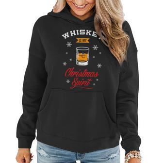 Whiskey Is My Christmas Spirit Scotch Ugly Christmas Sweater Women Hoodie | Mazezy