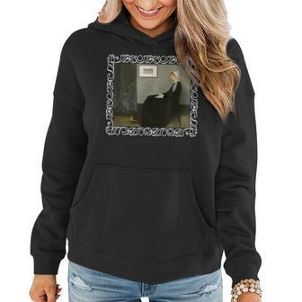 Whistlers Mother Arrangement In Grey And Black Women Hoodie | Mazezy