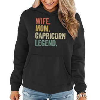 Wife Mom Capricorn Legend Zodiac Astrology Mother Women Hoodie | Mazezy CA