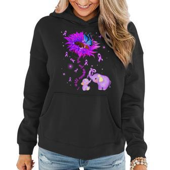 I Will Remember For You Elephant Flower Alzheimers Awareness Women Hoodie - Monsterry CA