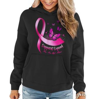 Woman Butterfly Support Squad Breast Cancer Warrior Pink Women Hoodie | Mazezy