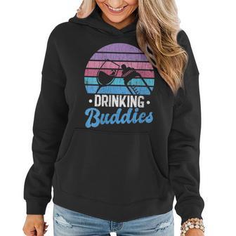 Womens Drinking Buddies Funny Auntie Niece Graphic Women Hoodie - Thegiftio UK