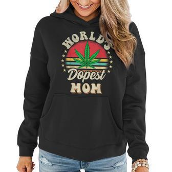 Worlds Dopest Mom Vintage Sunset 420 Family Matching Outfits Women Hoodie | Mazezy