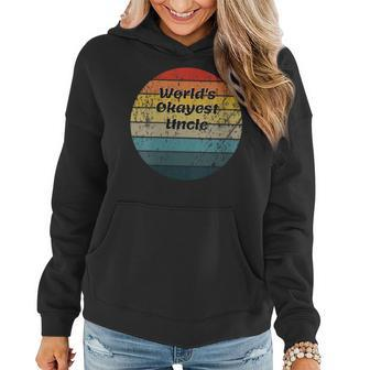 Worlds Okayest Uncle Vintage Sunset 60S 70S Women Hoodie | Mazezy