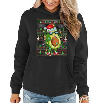 Xmas Ugly Sweater Style Lighting Avocado Christmas Women Hoodie - Seseable