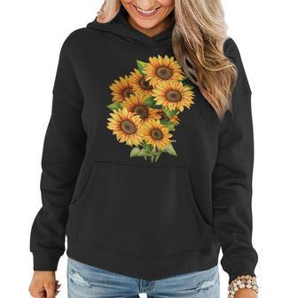 Yellow Sunflower Cute Summer Sun Flowers Floral Positivity Sun Funny Gifts Women Hoodie | Mazezy