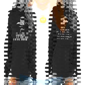 Yes It Did Hurt To Fall From Heaven Halloween Halloween Women Hoodie | Mazezy