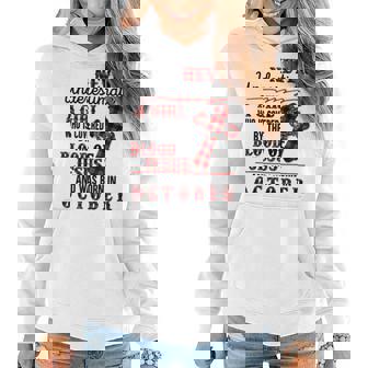 A Girl Covered By The Blood Of Jesus Born In October Women Hoodie | Mazezy