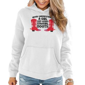 A Girl Who S Cowgirl Boots Linedance Western Women Hoodie | Mazezy