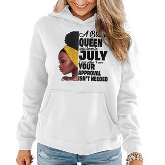 A Queen Was Born In July Black Queen African American Gift For Womens Women Hoodie | Mazezy DE