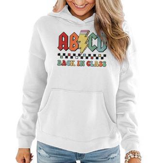Back In Class Abcd Pencil Leopard Back To School Teachers Women Hoodie - Thegiftio UK