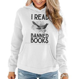 Book Lovers Vintage I Read Banned Books Reading Lovers Women Hoodie | Mazezy