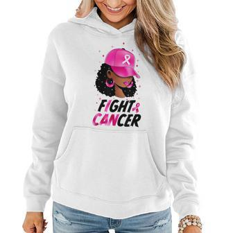 Breast Cancer African American Black Warrior Support Women Hoodie - Seseable