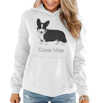 Cute Black Cardigan Welsh Corgi Mom Dog Lover Women Hoodie | Mazezy