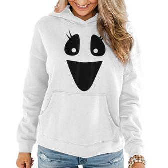 Cute Ghost Female Face For Girls Lazy Diy Halloween Costume Women Hoodie - Seseable