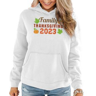 Family Thanksgiving 2023 Matching Fall Turkey Autumn Pumpkin Women Hoodie | Mazezy