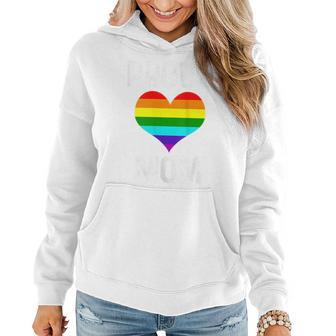 Gay Pride Proud Mom Parent Lgbtq Rainbow Flag Gay Son Women Hoodie | Mazezy