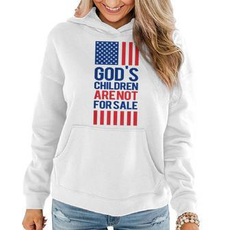 Gods Children Are Not For Sale Jesus Christian Usa Flag Usa Funny Gifts Women Hoodie | Mazezy