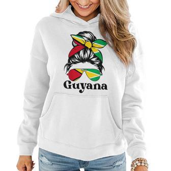 Guyana Girl Pride Guyanese Girl Guyana Messy Bun Women Hoodie | Mazezy DE