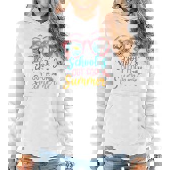 Hello Summer Floral Flamingo Schools Out For Summer Vibes Women Hoodie | Mazezy