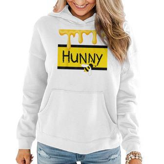 Hunny Honey Jar Simulating With Dripping Honey And A Bee Women Hoodie | Mazezy